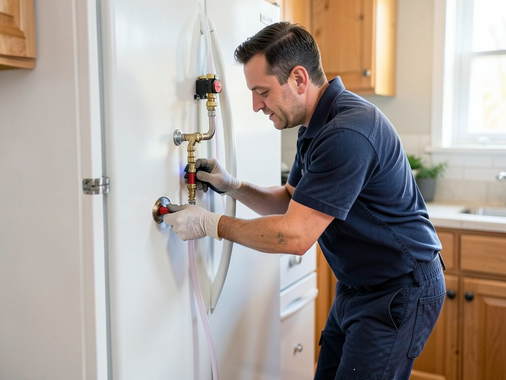 How to get a leak free ice maker line installed in